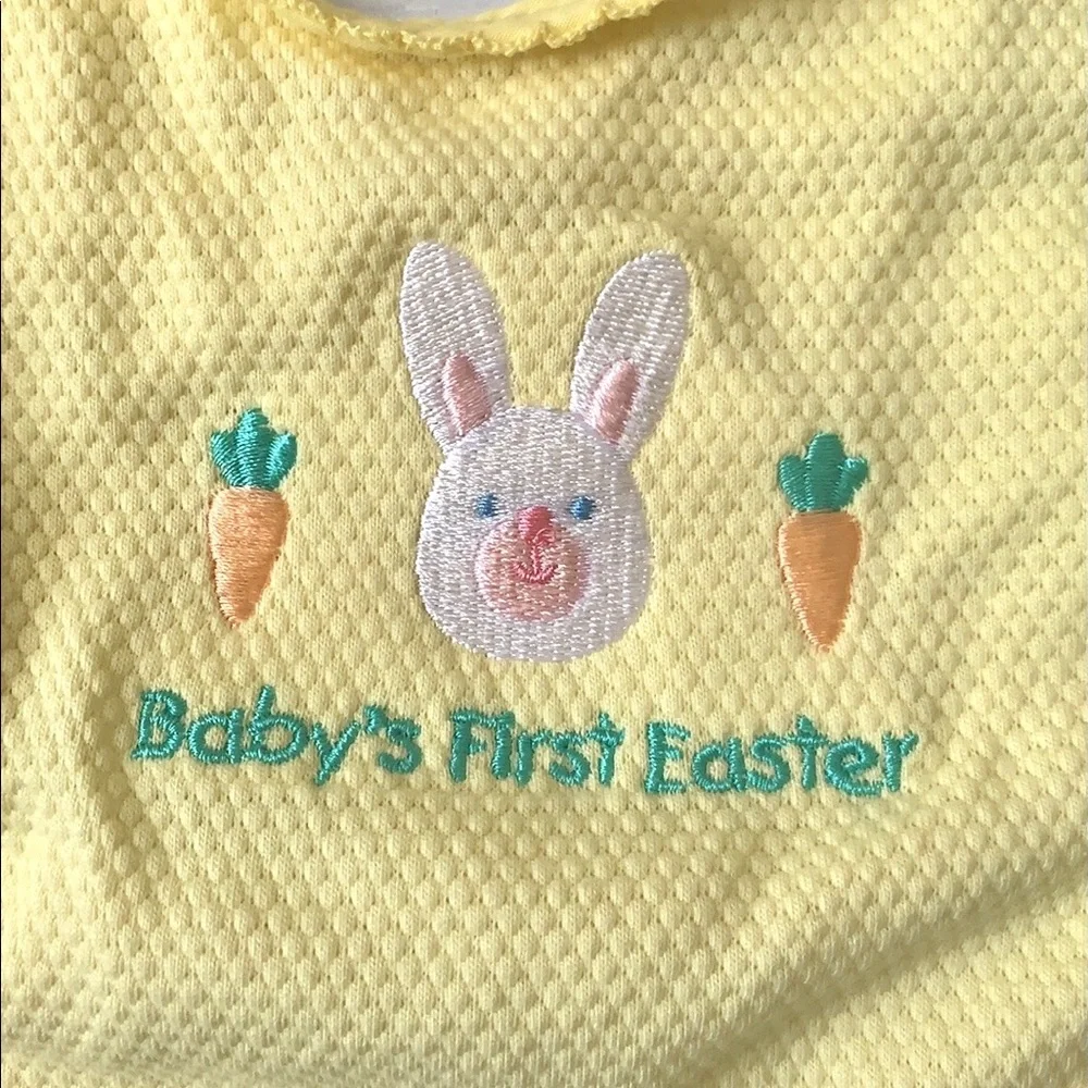 Baby’s First Easter Bib Yellow OS Unisex Pastel